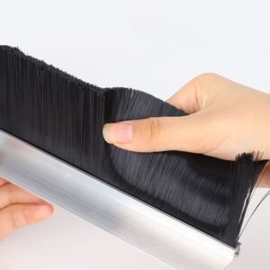 Nylon PP Garage Door Bottom Brush Seal With Aluminium Alloy Base