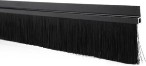 H Type Aluminum Alloy Gate Door Bottom Brush Strip Seal Brush 1 Meter