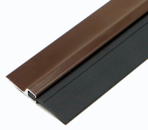 F Type Aluminium alloy base Soft Rubber Door Bottom Brush Strip Screw Fixation