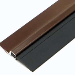 F Type Aluminium alloy base Soft Rubber Door Bottom Brush Strip Screw Fixation